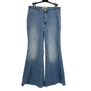 Free People We the Free Youthquake Cropped‎ Flare Stretch Jeans Size 29 NWOT